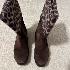 Coach Brown Suede Winter Boots